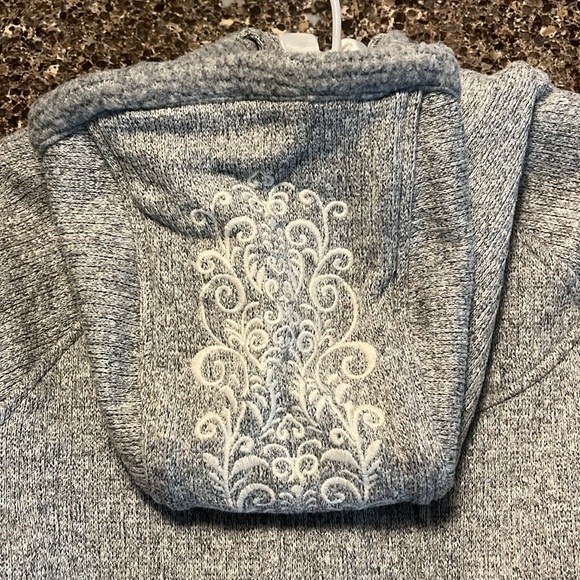 Women’s Grey Full-Zip Hoodie Jacket - Picture 6 of 10